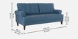 Dreamer Fabric Sofa Set (3+1+1) In Sapphire Blue Colour