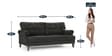 Dreamer Fabric 3 Seater Sofa in Smoke Grey Colour