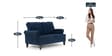 Dreamer Fabric 2 Seater Sofa in Cobalt Blue Colour Dreamer Fabric 2 Seater Sofa in Cobalt Blue Colour