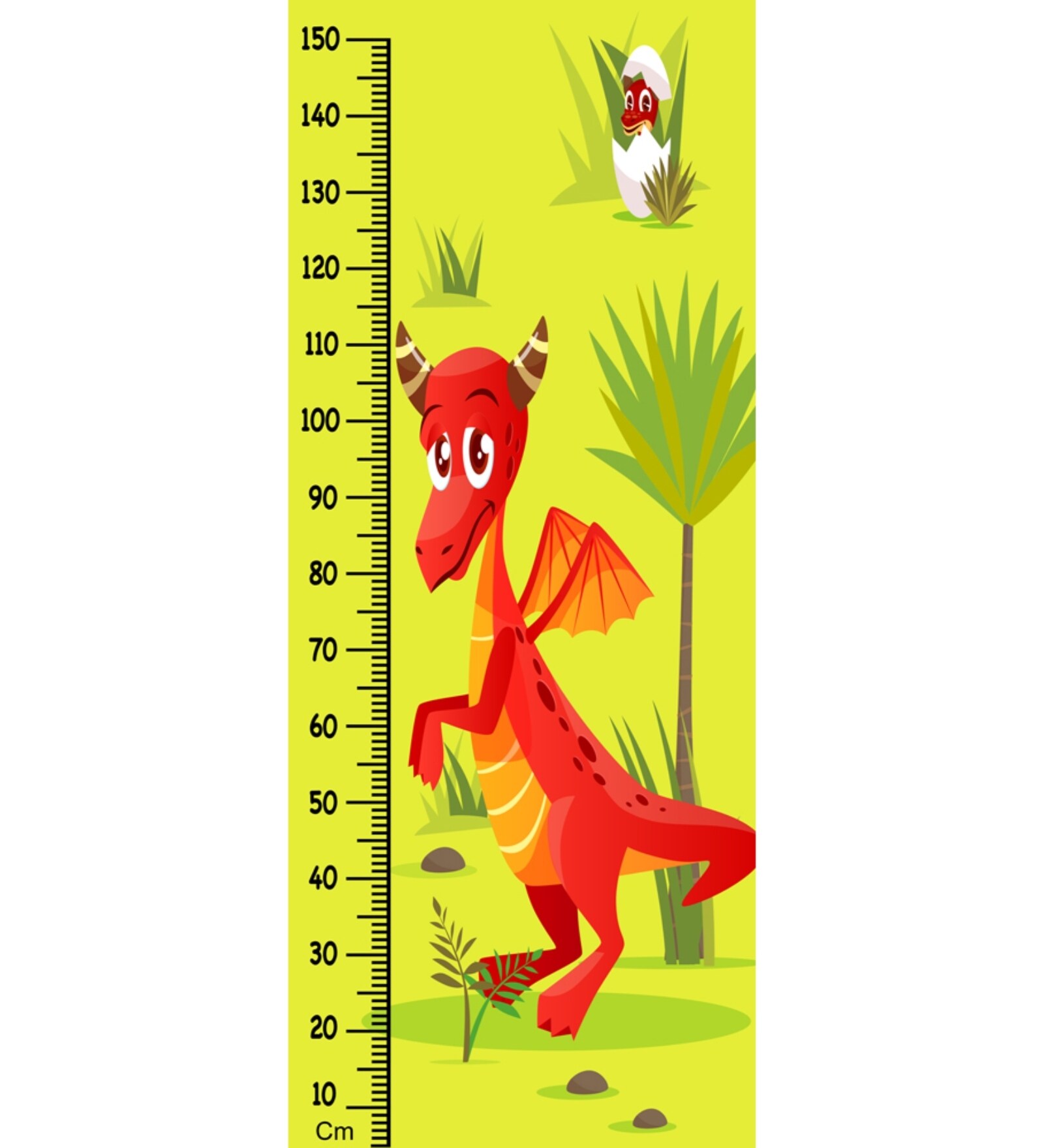 Dragon in Multicolour Height Chart