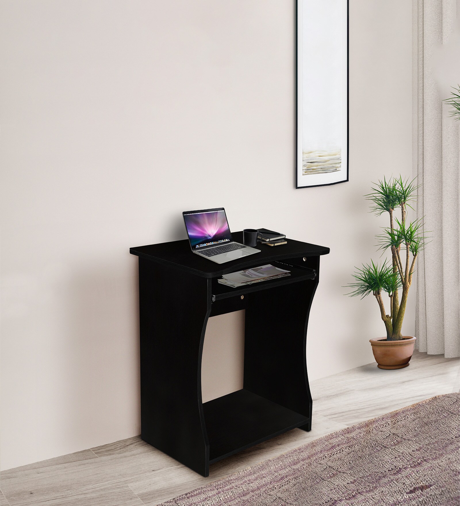 Drave Computer Table in Wenge Finish