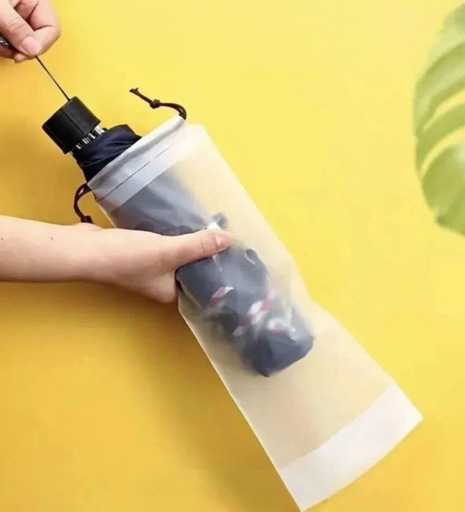 Transparent Drawstring Umbrella Storage Bag for Folding Umbrellas   Reusable (Pack of 1)
