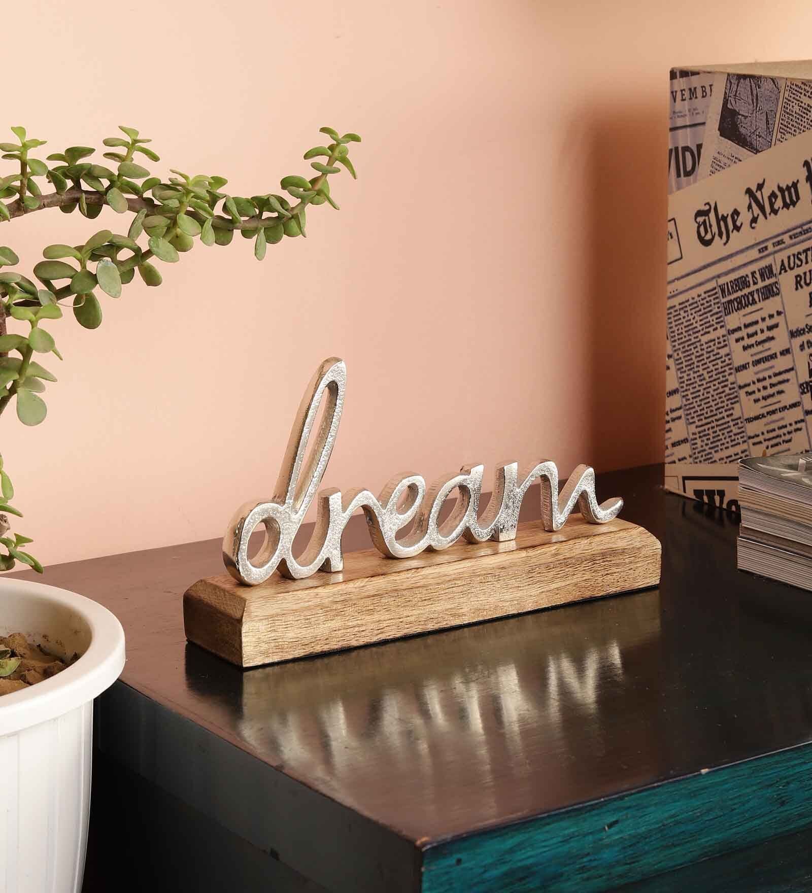 Dream Silver Wood & Aluminium Showpiece