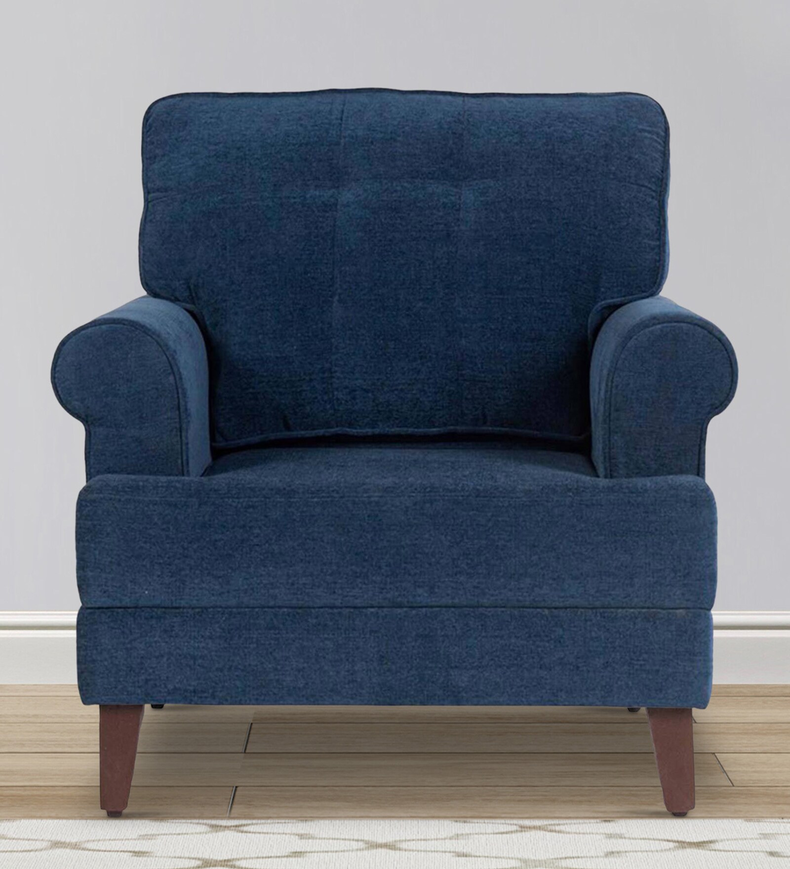 Dreamer Fabric 1 Seater Sofa in Cobalt Blue Colour