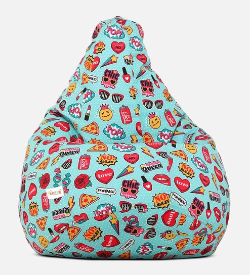 Drama Queen Classic Xxl Bean Bag With Beans In Multi Colour