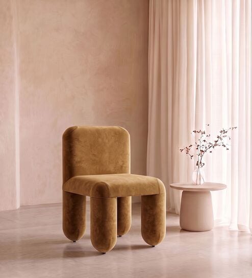Dreoven Sculpt Lounge Chair In Cocoa Brown Colour