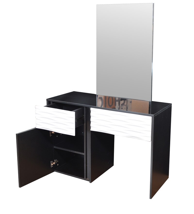 Buy Dressing Table in Black & White Colour by Parin Online Dressing
