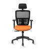 Draco High Back Ergonomic Chair in Black & Orange Colour
