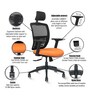 Draco High Back Ergonomic Chair in Black & Orange Colour