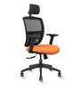 Draco High Back Ergonomic Chair in Black & Orange Colour