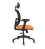 Draco High Back Ergonomic Chair in Black & Orange Colour