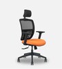 Draco High Back Ergonomic Chair in Black & Orange Colour