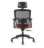 Draco High Back Ergonomic Chair in Black & Orange Colour