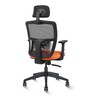 Draco High Back Ergonomic Chair in Black & Orange Colour