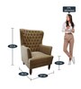 Dracut Fabric Wing Chair in Fawn Brown Colour