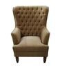 Dracut Fabric Wing Chair in Fawn Brown Colour
