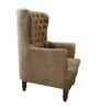 Dracut Fabric Wing Chair in Fawn Brown Colour