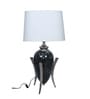Dragon Egg Table Lamp with Tapered White  Lampshade