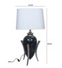 Dragon Egg Table Lamp with Tapered White  Lampshade