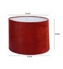 Dragon Egg Table Lamp with Velvet fabric Tapered Rust colour  Lampshade