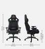 Dragon Fabric Gaming Chair in Black Colour