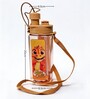 Dragon Printed Plastic Water Bottle with Straw & Strap, 600 ml