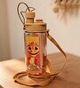 Dragon Printed Plastic Water Bottle with Straw & Strap, 600 ml