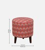 Drake Fabric Seating Stool In Provincial Teak Finish