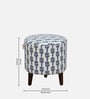 Drake Fabric Seating Stool In Provincial Teak Finish