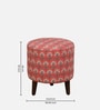 Drake Fabric Seating Stool In Provincial Teak Finish