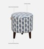Drake Fabric Seating Stool In Provincial Teak Finish
