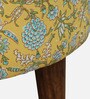 Drake Fabric Seating Stool In Provincial Teak Finish