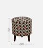 Drake Fabric Seating Stool In Provincial Teak Finish