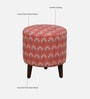 Drake Fabric Seating Stool In Provincial Teak Finish