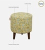Drake Fabric Seating Stool In Provincial Teak Finish