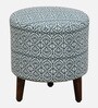 Drake Fabric Seating Stool In Provincial Teak Finish