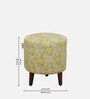 Drake Fabric Seating Stool In Provincial Teak Finish