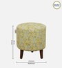 Drake Fabric Seating Stool In Provincial Teak Finish