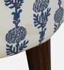 Drake Fabric Seating Stool In Provincial Teak Finish