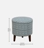 Drake Fabric Seating Stool In Provincial Teak Finish