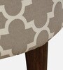 Drake Fabric Seating Stool In Provincial Teak Finish
