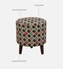 Drake Fabric Seating Stool In Provincial Teak Finish