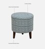Drake Fabric Seating Stool In Provincial Teak Finish