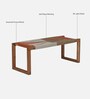 Draper Acacia Wood 2 Seater Bench In Natural Finish
