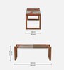 Draper Acacia Wood 2 Seater Bench In Natural Finish