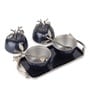 Silver Aluminium Dravelion Blue Pearl Apple Set Set Of Storage Box