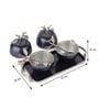 Silver Aluminium Dravelion Blue Pearl Apple Set Set Of Storage Box