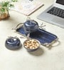 Silver Aluminium Dravelion Blue Pearl Apple Set Set Of Storage Box