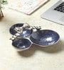 Silver Aluminium Dravelion Blue Pearl Platter