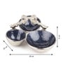 Silver Aluminium Dravelion Blue Pearl Platter